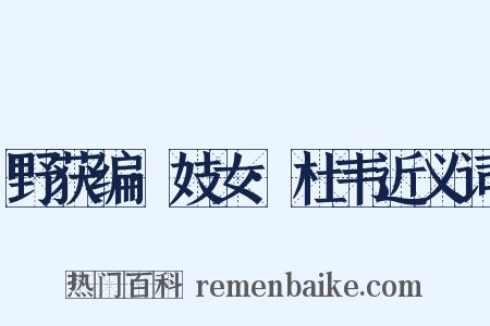 野获编·妓女·杜韦近义词是什么意思的图片